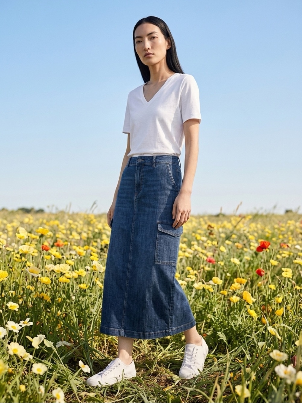 ✨ Democracy Cargo Denim Skirt – Size 16W | EUC ✨